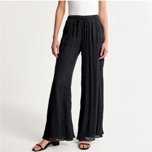 Abercrombie & Fitch Black Wide Leg Pants
